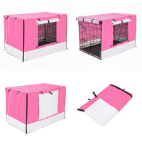 Cage Cover Enclosure for Wire Dog Cage Crate 42in PINK