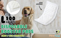 100X Pet Dog Diaper Liners Booster Pads Disposable Adhesive Travel L