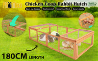 Paw Mate Chicken Coop Rabbit Hutch Extension Run 180 x 90 x 48cm Runey