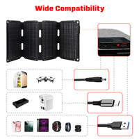 60W Solar Panel Portable Charger JumpsPower Power Generator Foldable
