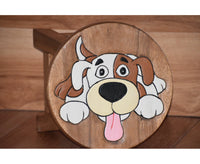 Kids furniture Wooden Stool Puppy Dog Chair Toddlers Step Sitting