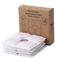YES4PETS 8 x Pet Dog Cat Fountain Filter Replacement Activated Carbon Ion Exchange Resin Triple Filtration System Automatic Water Dispenser Compatible