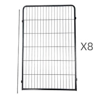 YES4PETS 8 Panel 120 cm Heavy Duty Pet Dog Cat Rabbit Exercise Extension Playpen Puppy Rabbit Fence