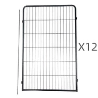 YES4PETS 12 Panel 120 cm Heavy Duty Pet Dog Cat Rabbit Exercise Extension Playpen Puppy Rabbit Fence