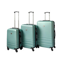 ABS Luggage Suitcase Set 3 Code Lock Travel Carry  Bag Trolley Green 50/60/70