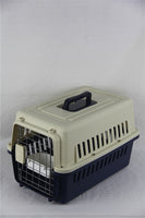 YES4PETS Small Dog Cat Rabbit Crate Pet Carrier Airline Cage With Bowl and Tray-Dark Blue