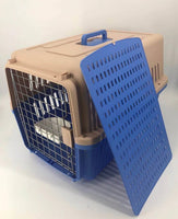 YES4PETS Large Dog Cat Crate Pet Carrier Rabbit Airline Cage With Tray And Bowl Blue