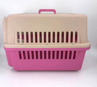 YES4PETS Pink Large Dog Puppy Cat Crate Pet Carrier Cage W Tray, Bowl & Removable Wheels