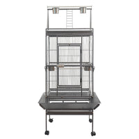 YES4PETS 174 cm Large Bird Budgie Cage Parrot Aviary With Metal Tray and  Wheel