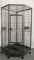 YES4PETS 162cm Large Corner Bird Cage Pet Parrot Aviary Perch Castor Wheel