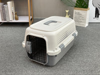 YES4PETS Small Dog Cat Rabbit Crate Pet Kitten Carrier Parrot Cage Grey
