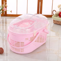 YES4PETS Small Dog Cat Crate Pet Rabbit Guinea Pig Ferret Carrier Cage With Mat-Pink