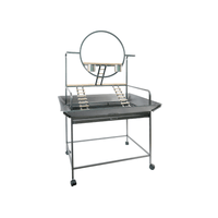 YES4PETS Large Bird Cage Parrot Playpen Gym Toy Stand With Ladder On Wheels