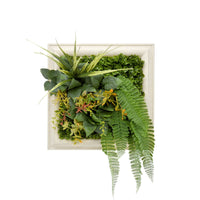 3D Green Artificial Plants Wall Panel Flower Wall With Frame Vertical Garden UV Resistant 33X33CM