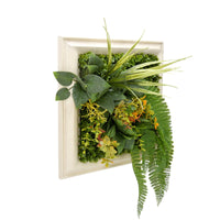 3D Green Artificial Plants Wall Panel Flower Wall With Frame Vertical Garden UV Resistant 33X33CM