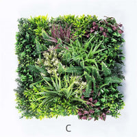 YES4HOMES 3 Artificial Plant Wall Grass Panels Vertical Garden Foliage Tile Fence 50X50 CM