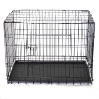 30' Collapsible Metal Dog Rabbit Crate Cage Cat Carrier With Divider