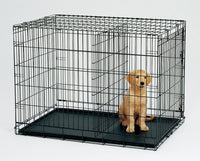 30' Collapsible Metal Dog Rabbit Crate Cage Cat Carrier With Divider