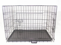 48' Portable Foldable Dog Cat Rabbit Collapsible Crate Pet Cage with Cover Mat Blue