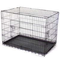 YES4PETS 48' Collapsible Metal Dog Puppy Crate Cat Cage With Divider