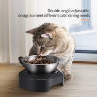 YES4PETS 2 x M Stainless Steel Pet Bowl Water Bowls Portable Anti Slip Skid Feeder Dog Rabbit Cat