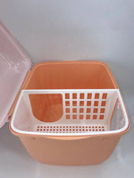 YES4PETS XL Portable Hooded Cat Toilet Litter Box Tray House with Handle and Scoop Brown