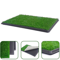 YES4PETS XL Indoor Dog Puppy Toilet Grass Training Mat Loo Pad Potty W 3 Grass