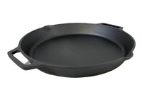 Cast Iron Fry Paella Pan Pre-Seasoned Barbecue  Oven Safe Grill Frypan
