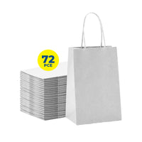 Party Central 72PCE Gift/Craft Paper Bags White Reusable 21 x 27cm