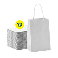 Party Central 72PCE Gift/Craft Paper Bags White Reusable 25 x 33cm