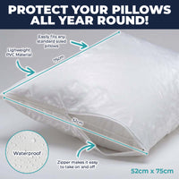 Home Master 24PCE PVC Pillow Protectors Water & Mildew Resistant 75 x 52cm