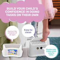 1st Steps 12PCE Toddler Step Stool Non Slip Surface & Base Sturdy
