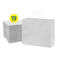 Party Central 72PCE Gift/Craft Paper Bags Horizontal White Reusable 25 x 33cm