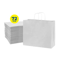Party Central 72PCE Gift/Craft Paper Bags Horizontal White Reusable 21 x 27cm