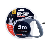 Pet Basic 12PCE 5m Retractable Leash Sturdy Lock Safety System 8-12kg Dog