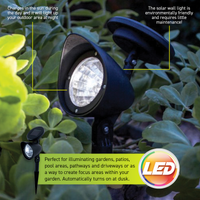 illuminex 12PCE Garden LED Solar Spot Lights Cool White Weatherprooof 31cm