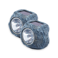 illuminex 12PCE LED Solar Rock Spot Lights Weatherproof Cool White 56 x 75mm