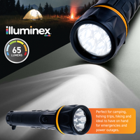 illuminex 8PCE LED Torch Water & Shock Resistant Cool White 245mm