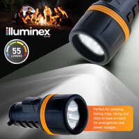 illuminex 8PCE LED Torch Water & Shock Resistant Cool White 120mm