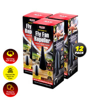 SAS Pest Control 12PCE Fly/Insect Repellent Fan BBQ Camping 24 x 9cm