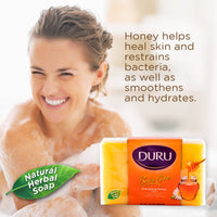Duru 48PCE Body Bar Soap Energising Hydrating Honey Natural Herbal Blend 140g