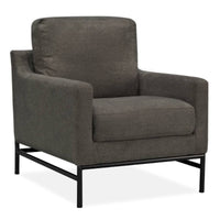 Mylah Fabric Armchair Occasional Accent Arm Chair Charcoal
