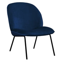 Giovanna Fabric Occasional Accent Chair Navy