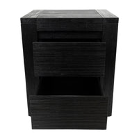 Tofino Set of 2 Bedside Tables 2 Drawers Storage Cabinet Side End Table - Black