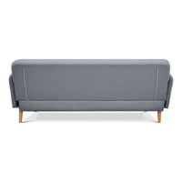 Brianna 3 Seater Sofa Bed Fabric Uplholstered Lounge Couch - Light Grey