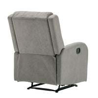 Flynn Recliner ArmChair Fabric Upholstered Sofa Lounge Accent Chair Light Grey