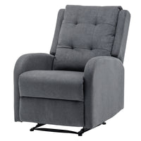Flynn Recliner ArmChair Fabric Upholstered Sofa Lounge Accent Chair Grey