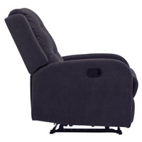 Flynn Recliner ArmChair Fabric Upholstered Sofa Lounge Accent Chair Dark Grey