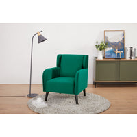Bianca Accent Sofa Arm Chair Fabric Uplholstered Lounge Couch - Green