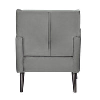 Bianca Accent Sofa Arm Chair Fabric Uplholstered Lounge Couch - Mid Grey